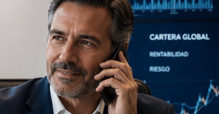 Asesor de Private Wealth revisando una cartera global